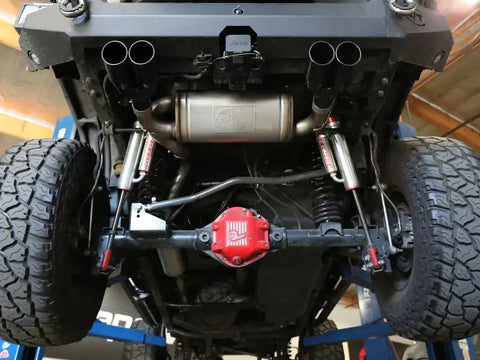 aFe 49-38087-B Vulcan Series 2.5in 304SS Cat-Back Exhaust 07-18 Jeep Wrangler (JK) V6-3.6/3.8L w/ Black Tips