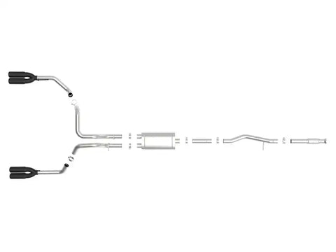 aFe 49-34105-B Vulcan Series 3in 304 SS Exhaust Cat-Back w/ Black Tips 2019 GM Silverado/Sierra 1500 V8-5.3L
