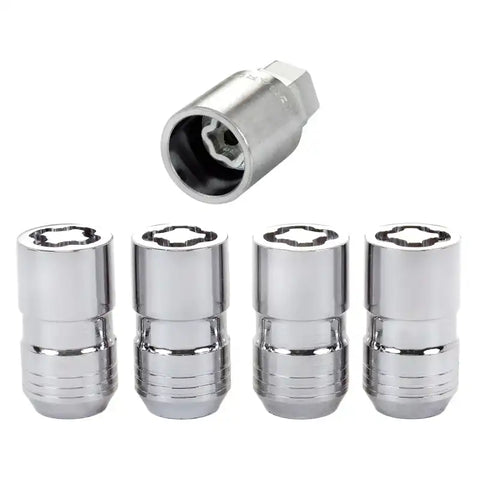 McGard Wheel Lock Nut Set - 4pk. (Cone Seat) M14X1.5 / 21mm & 22mm Dual Hex 1.639in. L Chrome