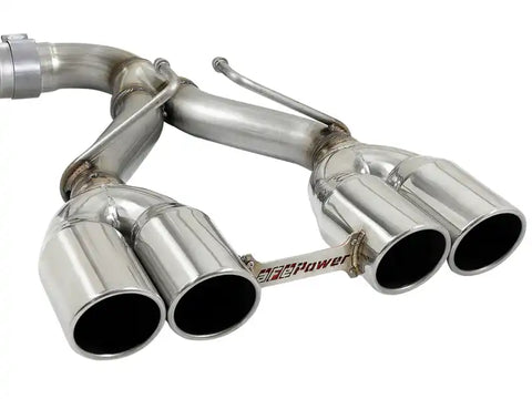 aFe 49-38071-P Rebel Series 2.5in. 304 SS C/B Exhaust System 2018 Jeep Wrangler (JL) V6-3.6L - Polished Tip