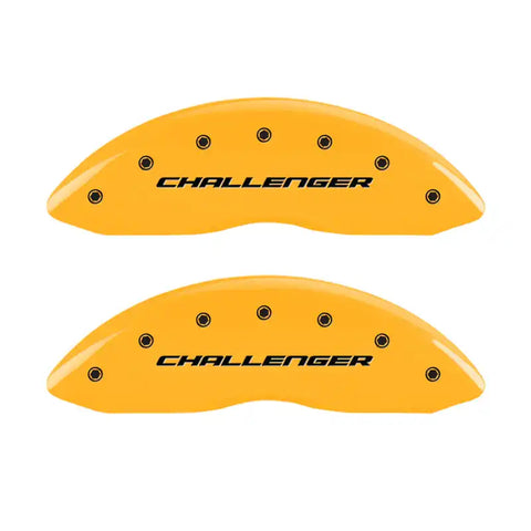 MGP 4 Caliper Covers Engraved Fr Challenger Rr Vintage RT Yellow Finish Black Char 06 Dodge Charger