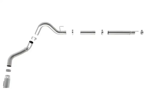 aFe 49-03106-P Atlas 4in Aluminized Steel DPF-Back Exh 18-19 Ford F-150 V6-3.0L (td) w/ Polished Tip