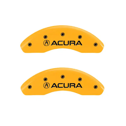 MGP 4 Caliper Covers Engraved Front & Rear Acura Yellow Finish Black Char 2006 Acura TL