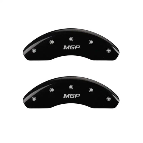 MGP 4 Caliper Covers Engraved Front & Rear MGP Black Finish Silver Char 2018 Chevrolet Equinox