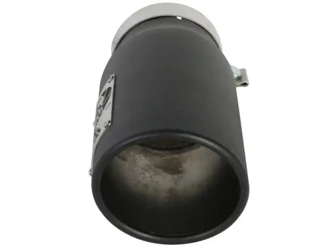 aFe 49T40501-B12 Power Diesel Exhaust Tip Black- 4 in x 5 out 12 Long Bolt On (Right)