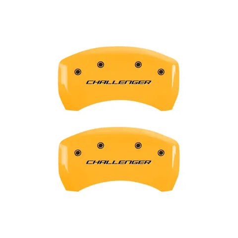MGP 4 Caliper Covers Engraved F & R Block/Challenger Yellow Finish Black Char 2006 Dodge Charger