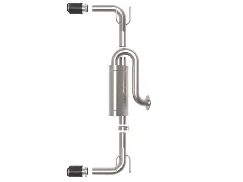 aFe 49-37023-C 19-22 Mazda 3 L4 2.5L Takeda 3in to 2-1/2in 304 SS Axle-Back Exhaust w/ Carbon Fiber Tip
