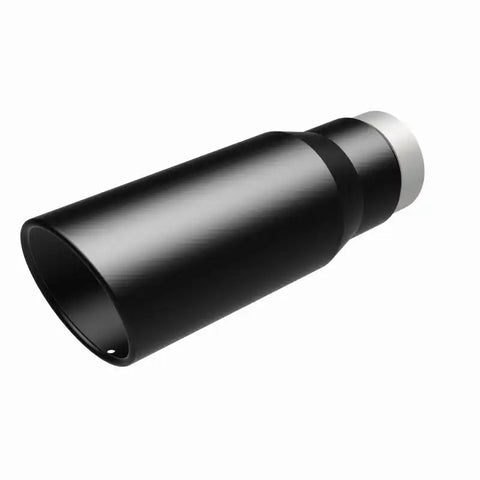 MagnaFlow Tip Stainless Black Coated Single Wall Round Single Outlet 5in Dia 3.5in Inlet 14.5in L