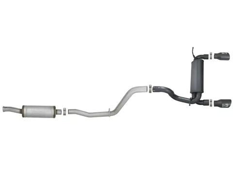 aFe 49-48066-B Rebel Series 2.5in 409 SS Cat-Back Exhaust System w/ Black Tips Jeep Wrangler (JL) 2018 V6 3.6L