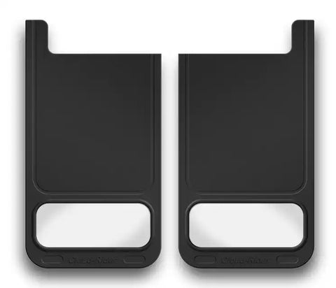 Cloud-Rider 801-12222 Advantage M.F. Rectangle 12 X 22 Mud Flaps with Smooth 430 SS Mirror Finish Insert
