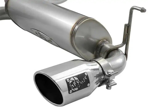aFe 49-48066-P Rebel Series 2.5in 409 SS Cat-Back Exhaust w/ Polished Tips 2018+ Jeep Wrangler (JL) V6 3.6L