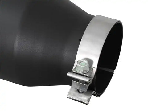 aFe 49T40601-B15 Power MACH Force-Xp 4in In x 6in Out 15in L Driver Side Clamp-On 409 SS Exhaust Tip-Black