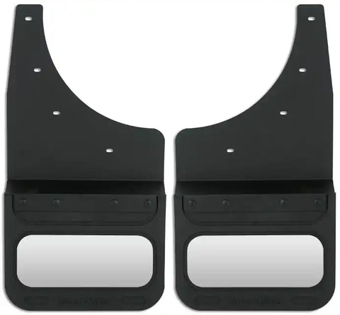 Cloud-Rider 808-1204F 12 Custom Kickback Mudflaps - with Insert for 2015-2019 Chev Silverado 2500-3500 Front 2 Kick