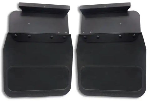 Cloud-Rider 809-4004R Black Powder Coat Hanger- Kick Back Mud Flaps - NO Insert with 'Advantage M.F. 2017-2019 Ford F-250-F-350 Super Duty 14 Rear [Single Wheel]