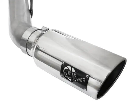 aFe 49-43065-P LARGE BORE HD 4in 409-SS DPF-Back Exhaust w/Polished Tip 11-14 Ford Diesel Trucks V8-6.7L (td)