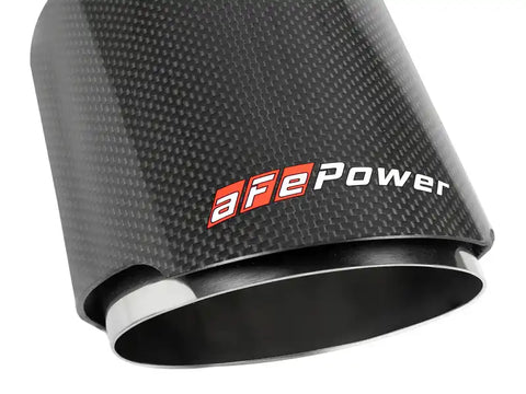 aFe 49T25454-C07 MACH Force-Xp 304 SS Clamp-On Exhaust Tip 2.5in. Inlet / 4.5in. Outlet 7in. L - Carbon Fiber