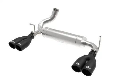 aFe 49-48086-B Rebel Series 2.5in 409 SS Axle-Back Exhaust System Black 07-18 Jeep Wrangler (JK) V6-3.6L/3.8L