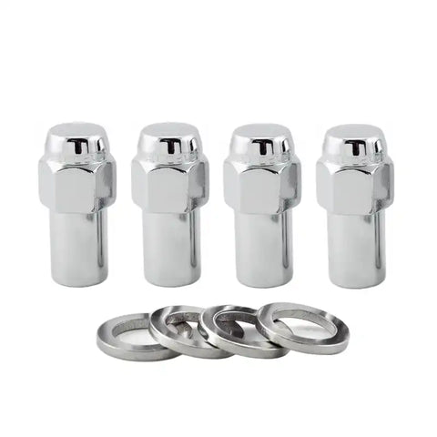 McGard Hex Lug Nut (Long Shank - .946in.) 1/2-20 / 13/16 1.85in. Length (4-Pack) Chrome