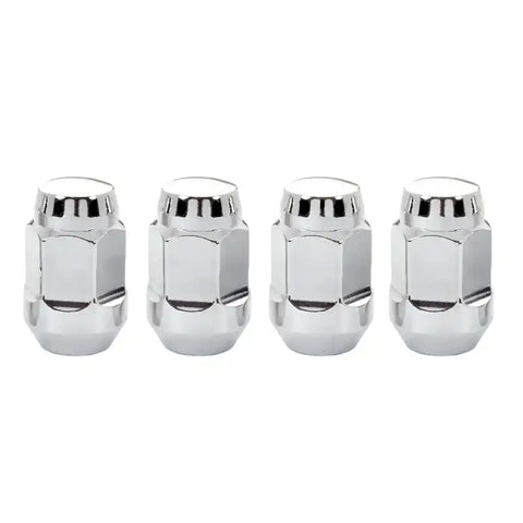 McGard Hex Lug Nut (Cone Seat Bulge Style) 7/16-20 / 3/4 1.45in. Length (4-Pack) - Chrome