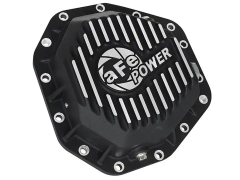 aFe 46-70352 Power Pro Ser Rear Diff Cover Black w/Mach Fins 2017 Ford Diesel Trucks V8-6.7L(td) Dana M275-14