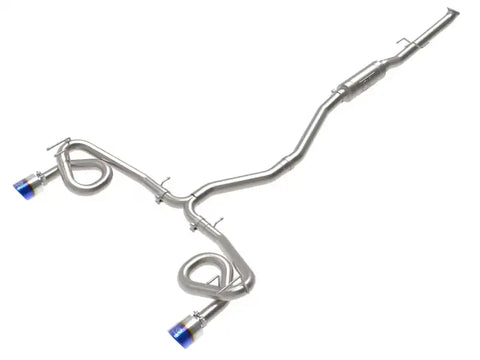 aFe 49-36630-L POWER Takeda 22-23 Honda Civic Si I4-1.5L (t) 2.5in to 3in 304 SS CB Exhaust - Blue Flame Tips