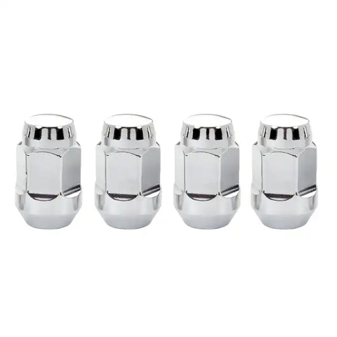 McGard Hex Lug Nut (Cone Seat Bulge Style) M12X1.5 / 3/4 1.45in. Length (4-Pack) - Chrome