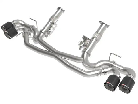 aFe 49-34127NM-B MACH Force-Xp 3 to 2-1/2 304SS Cat-Back (No Muff.) 2020 Chevy Corvette (C8) 6.2L - Black Tip