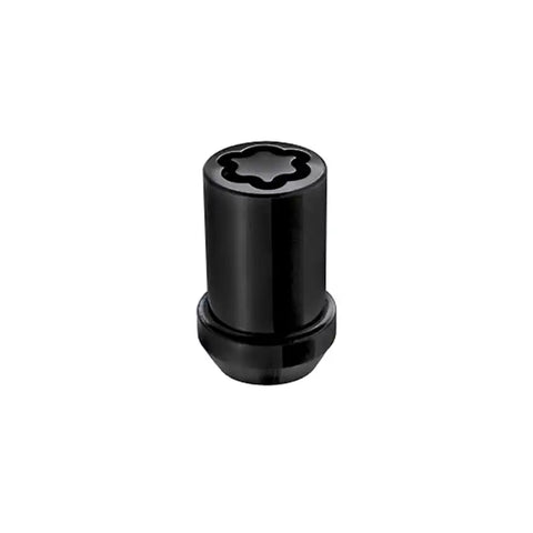 McGard Wheel Lock Nut Set - 4pk. (Tuner / Cone Seat) M12X1.5 13/16 Hex 1.24in. Length Black