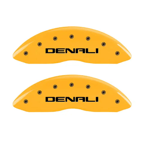 MGP 4 Caliper Covers Engraved Front & Rear Denali Yellow Finish Black Char 2003 GMC Safari