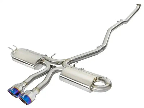 aFe 49-36621-L Takeda 3in 304 SS Cat-Back Exhaust System w/ Blue Tips 2017+ Honda Civic Si 4Dr I4 1.5L (t)