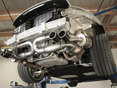 aFe 49-36406-C Power Elite SS-304 Carbon Tip Dual Cat Back Exhaust 13-14 Porsche 911 C2S (991) H6-3.8L