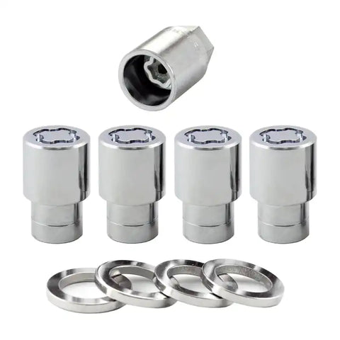 McGard Wheel Lock Nut Set - 4pk. (Reg. Shank Seat) M12X1.25 / 13/16 Hex 1.38in. Length Chrome