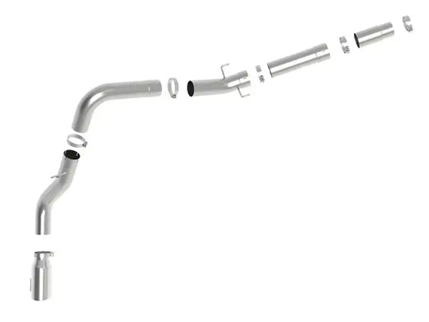 aFe 49-02078-P ATLAS 5in DPF-Back Alum Steel Exhaust System w/Polished Tip 19-20 Ram Diesel Trucks L6-6.7L (td)