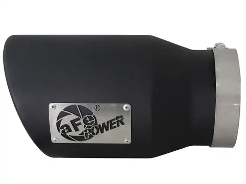 aFe 49T50702-B12 MACHForce XP 5in 304 Stainless Steel Exhaust Tip 5 In x 7 Out 12L Bolt On Right - Black