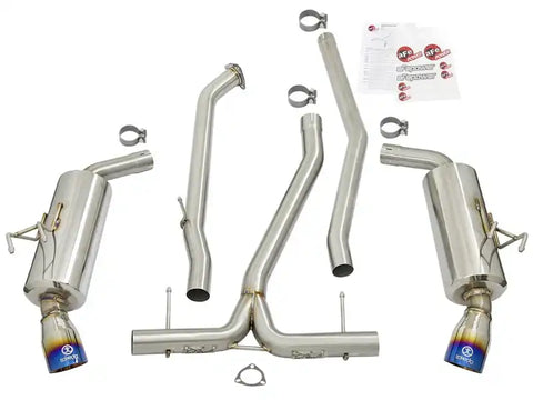 aFe 49-36615-L POWER Takeda 16-17 Honda Civic I4-1.5L (t) 2.5-2.25in 304 SS CB Dual-Exit Exhaust Blue Tips