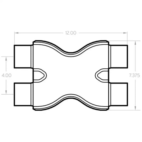 MagnaFlow Smooth Trans X 2.5/2.5 X 12 SS