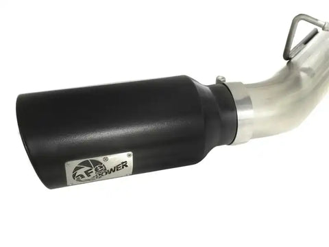 aFe 49-44043-B MachForce XP Exhaust 4inch DP-Back All SS 2011-14 GM Diesel Trucks V8-6.6L LML Black Tips