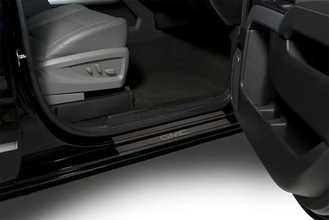 Putco 95173BPGM-2 - Cargo Door Sill Protector Set Black Platinum 8 pc. w/GMC Logo