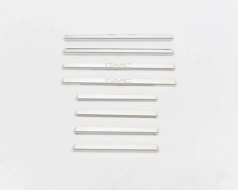 Putco 95173GM-2 - Cargo Door Sill Protector Set Stainless Steel 8 pc. w/GMC Logo