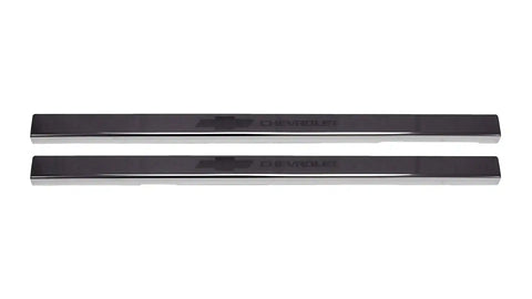 Putco 95181BPGM-1 - Cargo Door Sill Protector Black Platinum 2 pc. w/GMC Logo