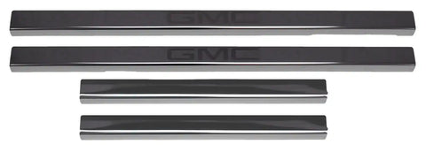 Putco 95183BPGM-2 - Cargo Door Sill Protector Set Black Platinum 4 pc. w/GMC Logo