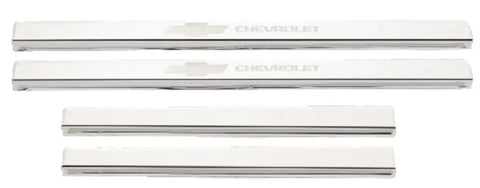 Putco 95183GM-1 - Cargo Door Sill Protector Set Stainless Steel 4 pc. w/GMC Logo
