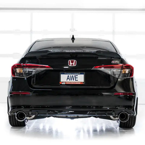 AWE Tuning 2022+ Honda Civic Si FE1 FWD Track Edition Catback Exhaust - Dual Chrome Silver Tips