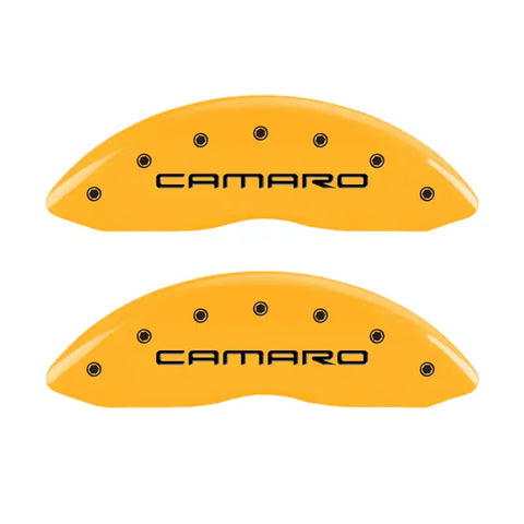 MGP 4 Caliper Covers Engraved F & R Gen 4/Camaro Yellow Finish Black Char 2000 Chevrolet Camaro