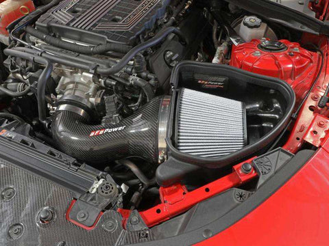 aFe 57-10018D 17-12 Chevrolet Camaro ZL1 (6.2L-V8) Track Series Carbon Fiber CAI System w/ Pro-DRY S Filters
