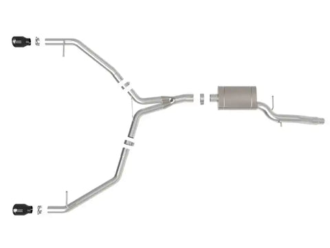 aFe 49-36437-B MACH Force-Xp 13-16 Audi Allroad L4 SS Axle-Back Exhaust w/ Black Tips