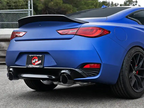 aFe 49-36133NM-B POWER Takeda 2.5in 304 SS Axle-Back Exhaust w/ Black Tips 17-19 Infiniti Q60 V6-3.0L (tt)