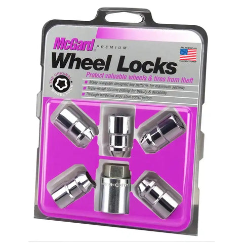 McGard Wheel Lock Nut Set - 5pk. (Cone Seat) 7/16-20 / 3/4 Hex 1.46in. Length Chrome