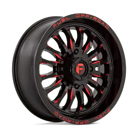 D822 18X7 4X137 G-BLK MILL-RED 13MM