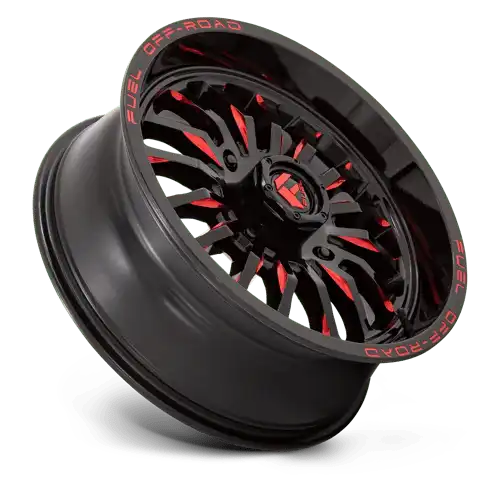 D822 18X7 4X137 G-BLK MILL-RED 13MM